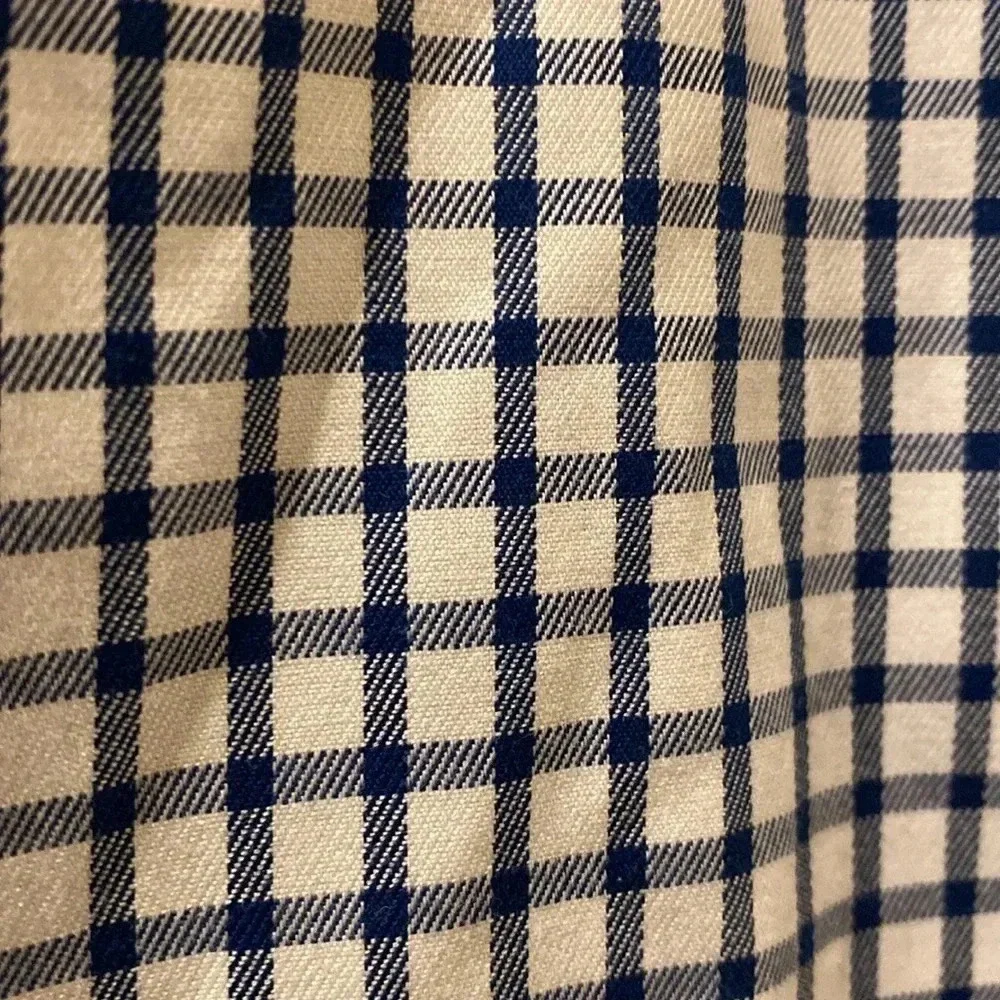 Peter Millar mens XXL button down - 100% cotton - blue/white check